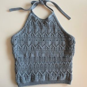Sky and Sparrow Medium Crochet Crop Top